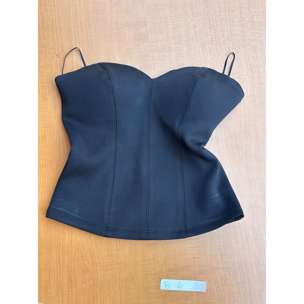 Guess Corset Top Strapless Black Zipper XS Women's Fitted